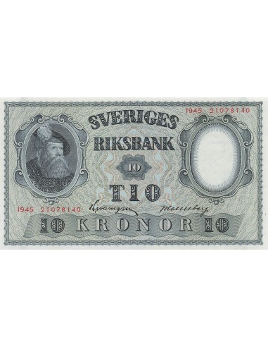 Suède 10 kronor 1945