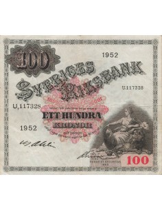 Suède 100 kronor 1952