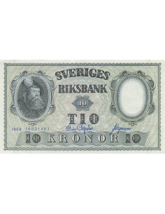Suède 10 kronor 1954