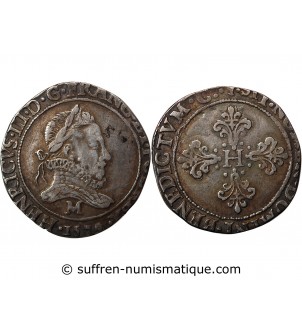 HENRI III - FRANC ARGENT 1579 M TOULOUSE