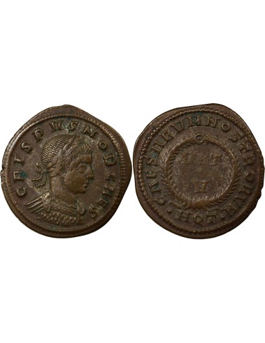 Rome Empire Crispus Voeux Quinquennaux 1 nummus Cuivre 320-322 Aquilée