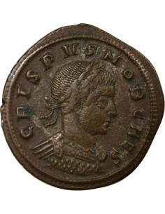 Rome Empire Crispus Voeux Quinquennaux 1 nummus Cuivre 320-322 Aquilée 2