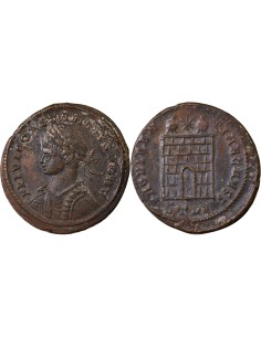Rome Empire Constance II Porte de Camp 1 nummus Cuivre 327-328 Trèves