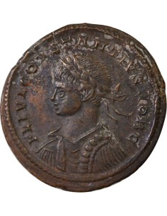 Rome Empire Constance II Porte de Camp 1 nummus Cuivre 327-328 Trèves 2