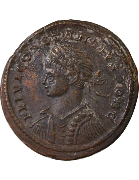 Rome Empire Constance II Porte de Camp 1 nummus Cuivre 327-328 Trèves