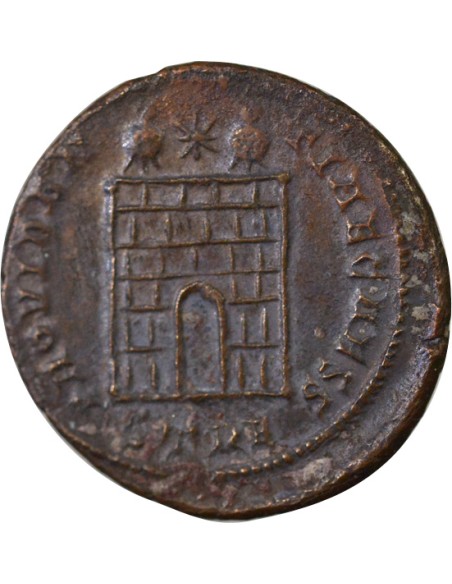 Rome Empire Constance II Porte de Camp 1 nummus Cuivre 327-328 Trèves