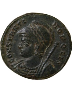 Rome Empire Commemoration de Constantinople 1 nummus Cuivre 330 R Rome 2