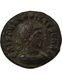 Rome Empire Crispus Voeux Quinquennaux 1 nummus Cuivre 318-319 Thessalonique 2