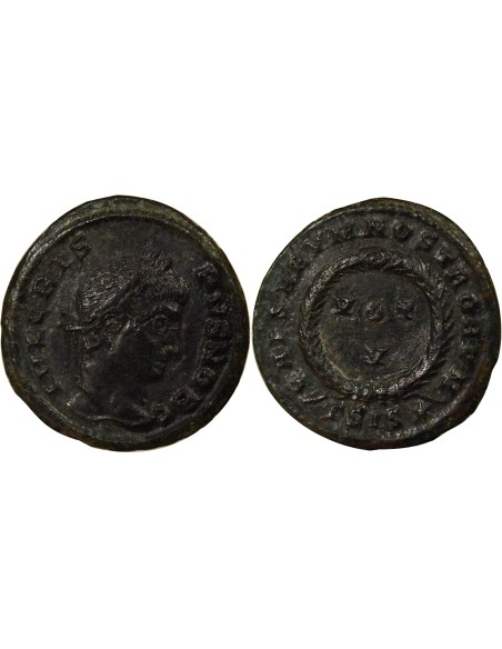 Rome Empire Crispus Voeux Quinquennaux 1 nummus Cuivre 320-321 Siscia