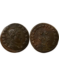 Rome Empire Crispus Voeux Quinquennaux 1 nummus Cuivre 321 Arles