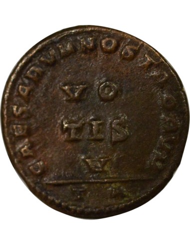 Rome Empire Crispus Voeux Quinquennaux 1 nummus Cuivre 321 Arles