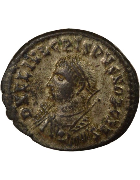 Rome Empire Crispus Porte de Camp 1 nummus Cuivre 317-320 Héraclée