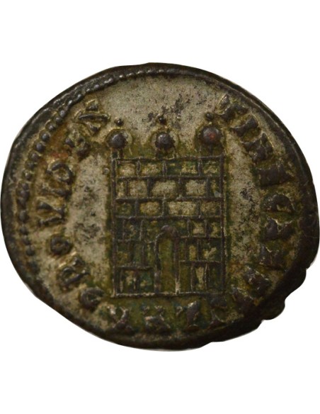 Rome Empire Crispus Porte de Camp 1 nummus Cuivre 317-320 Héraclée