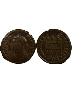 Rome Empire Licinius Ier Porte de Camp 1 nummus Cuivre 317 Héraclée