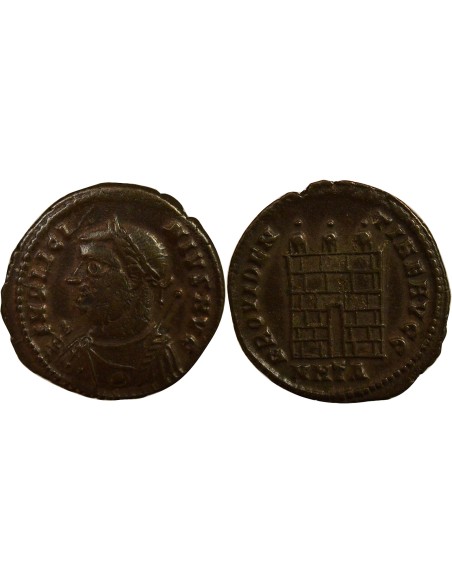 Rome Empire Licinius Ier Porte de Camp 1 nummus Cuivre 317 Héraclée