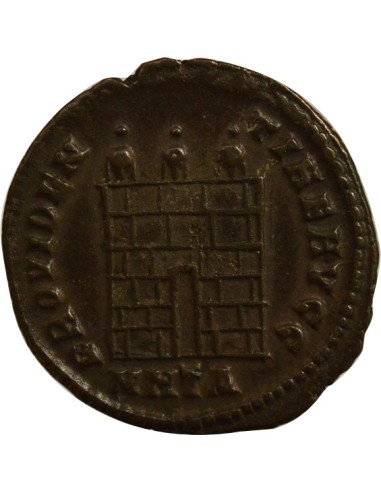 Rome Empire Licinius Ier Porte de Camp 1 nummus Cuivre 317 Héraclée
