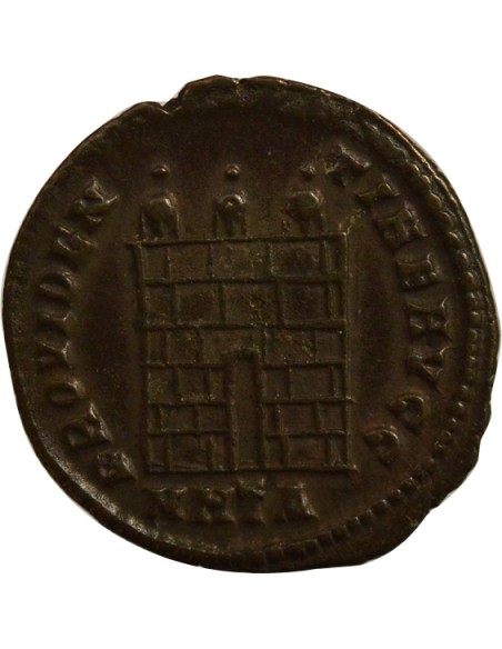 Rome Empire Licinius Ier Porte de Camp 1 nummus Cuivre 317 Héraclée