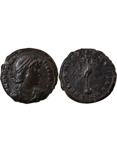 Rome Empire Constance II Phénix sur Globe 1 nummus Cuivre 349 Constantinople