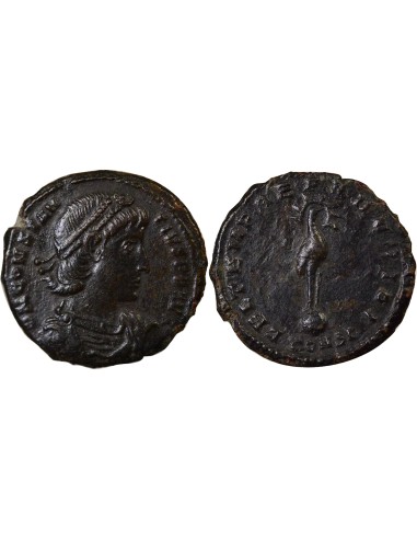 Rome Empire Constance II Phénix sur Globe 1 nummus Cuivre 349 Constantinople