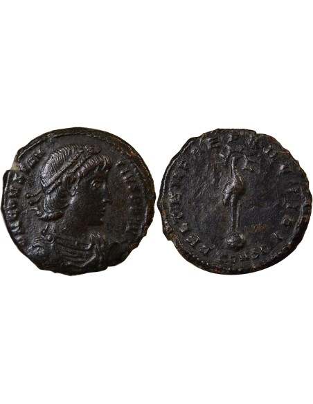 Rome Empire Constance II Phénix sur Globe 1 nummus Cuivre 349 Constantinople