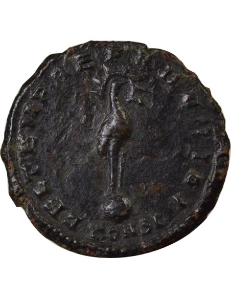 Rome Empire Constance II Phénix sur Globe 1 nummus Cuivre 349 Constantinople