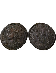Rome Empire Constance II Empereur & Captifs 1 maiorina Cuivre 348-351 Constantinople