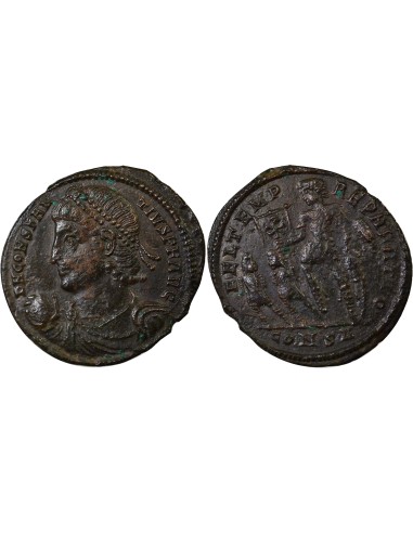 Rome Empire Constance II Empereur & Captifs 1 maiorina Cuivre 348-351 Constantinople