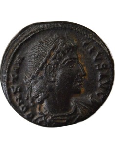 Rome Empire Constance II Soldats & Etendard 1 nummus Cuivre 337-341 Antioche 2