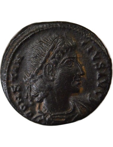 Rome Empire Constance II Soldats & Etendard 1 nummus Cuivre 337-341 Antioche