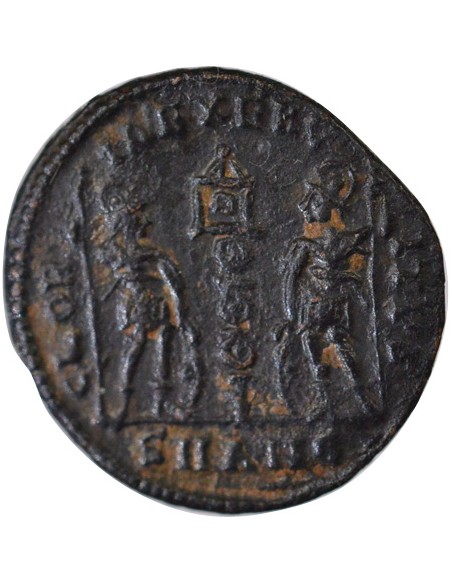 Rome Empire Constance II Soldats & Etendard 1 nummus Cuivre 337-341 Antioche