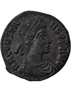 Rome Empire Constant Ier Empereur sur Galère 1 nummus Cuivre 348-350 Siscia 2
