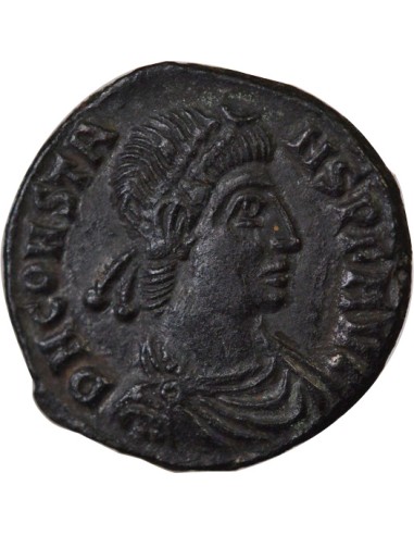 Rome Empire Constant Ier Empereur sur Galère 1 nummus Cuivre 348-350 Siscia