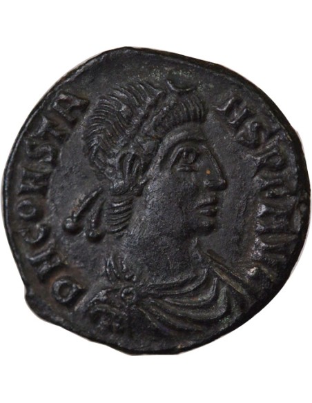 Rome Empire Constant Ier Empereur sur Galère 1 nummus Cuivre 348-350 Siscia