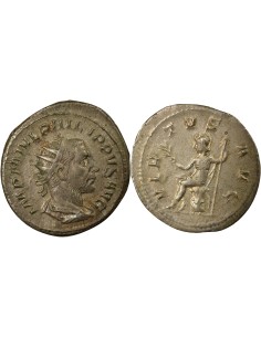 Rome Empire Philippe Ier l'Arabe Virtus assis 1 antoninien Billon 244 R Rome