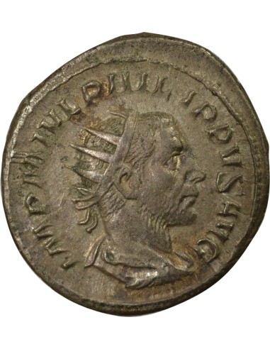 Rome Empire Philippe Ier l'Arabe Virtus assis 1 antoninien Billon 244 R Rome