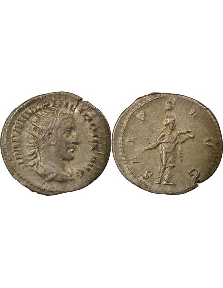Rome Empire Philippe Ier l'Arabe Salus à gauche 1 antoninien Billon 244 R Rome