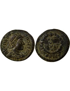 Rome Empire Théodose Ier Voeux Quinquennaux 1 nummus Cuivre 383 Siscia