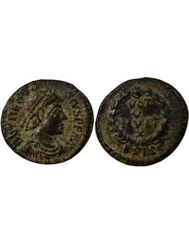 Rome Empire Théodose Ier Voeux Quinquennaux 1 nummus Cuivre 383 Siscia