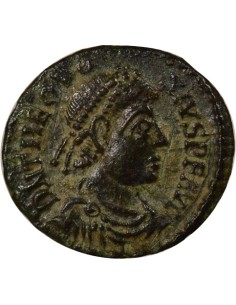Rome Empire Théodose Ier Voeux Quinquennaux 1 nummus Cuivre 383 Siscia 2