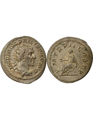 Rome Empire Philippe Ier l'Arabe Empereur Assis 1 antoninien Billon 245 R Rome