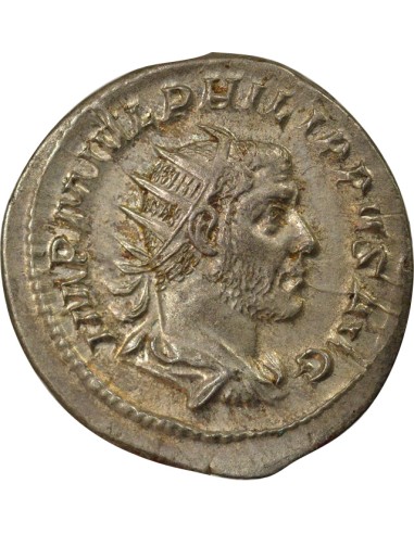 Rome Empire Philippe Ier l'Arabe Empereur Assis 1 antoninien Billon 245 R Rome