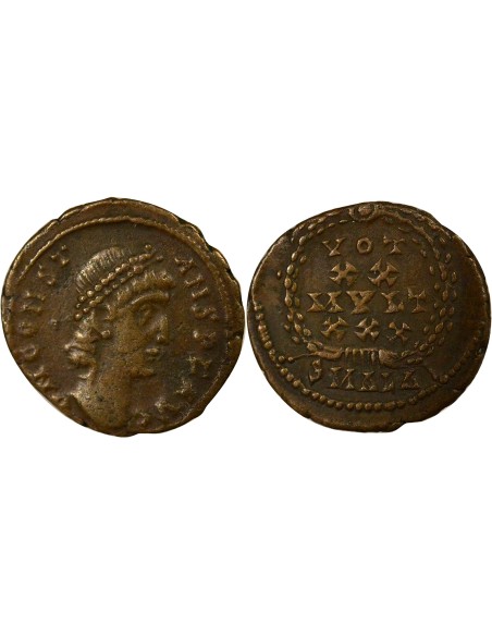 Rome Empire Constant Ier Voeux Vicennaux 1 nummus Cuivre 347-348 Alexandrie