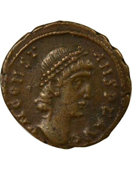 Rome Empire Constant Ier Voeux Vicennaux 1 nummus Cuivre 347-348 Alexandrie