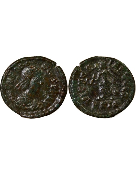 Rome Empire Théodose Ier Victoria 1 nummus Cuivre 384-387 Siscia