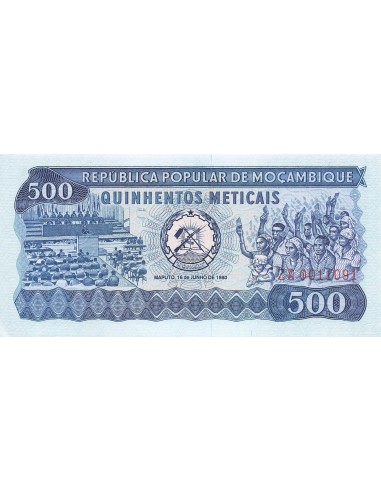 Mozambique 500 meticais 1980
