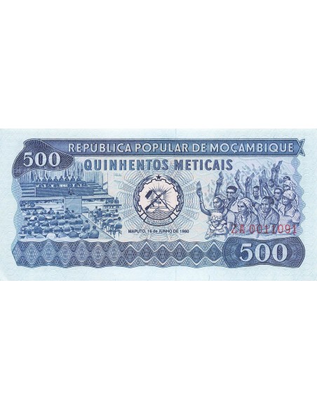 Mozambique 500 meticais 1980