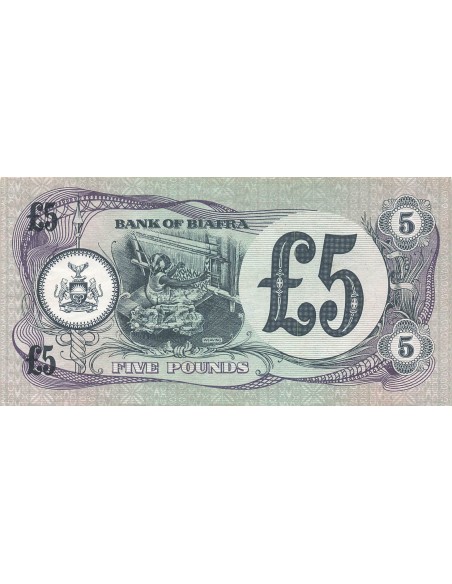Biafra 5 pounds 1968