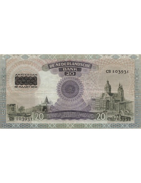 Pays-Bas 20 gulden 1941