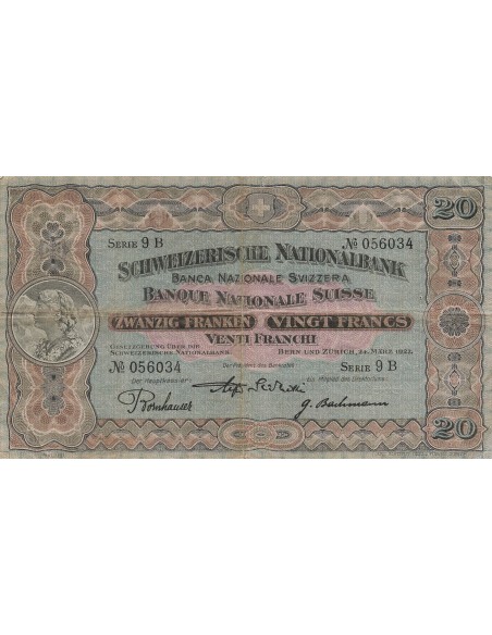 Suisse 20 francs 1927