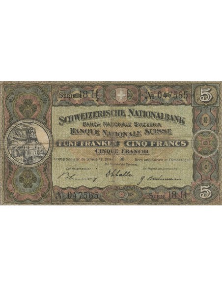 Suisse 5 francs 1936